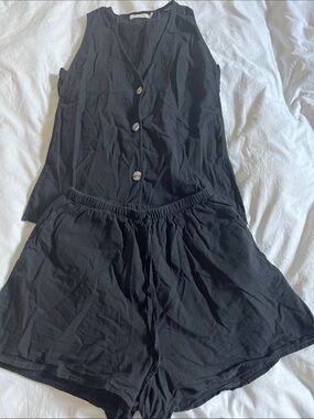 Bronze Snake Bonnie Set in black 2piece summer shorts classic chic tank set